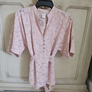 Emma James Pink Blouse Cozy Long Sleeve Top